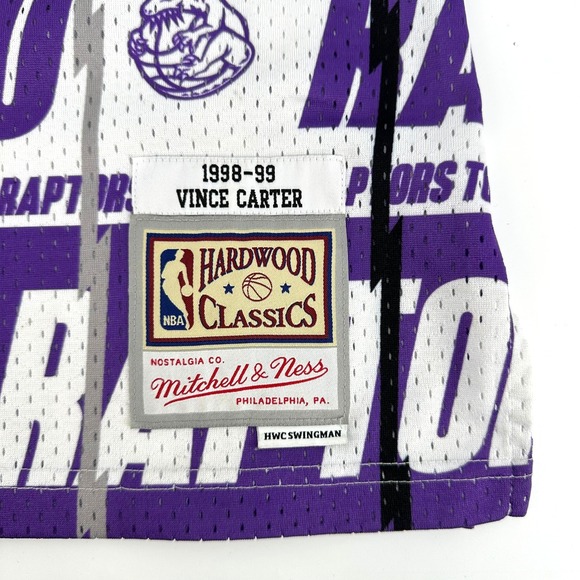 Mitchell Ness NBA Toronto Raptors Vince Carter 15 Hardwood Jersey 1998 Swingman - Picture 2 of 12